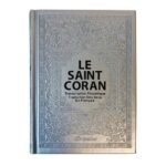 Coran Français Arabe Phonétique - Couverture en cuir Couleur Argentée